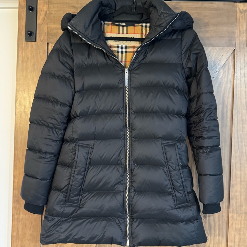 Burberry Black Coat with Iconic Check Lining